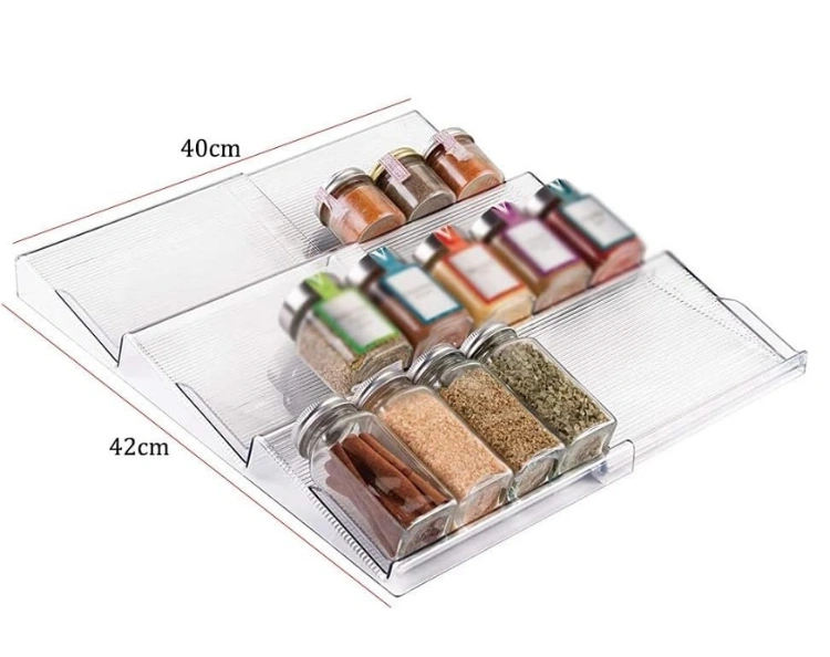 מדף מדורג למגירה לצנצנת תבלינים