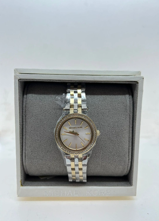 שעון מייקל קורס כסוף משולב עם רוז גולד 