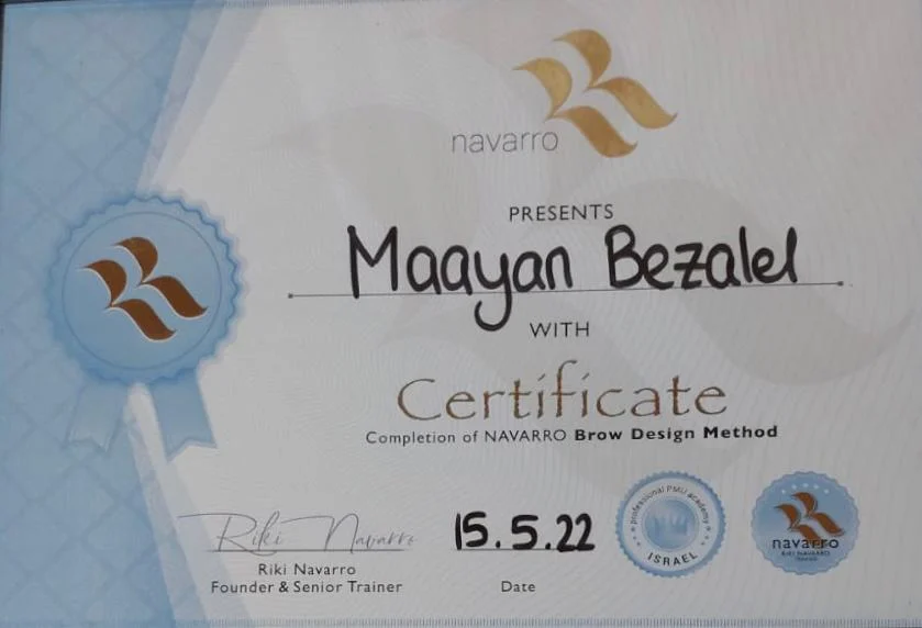 תעודה - Brow design method