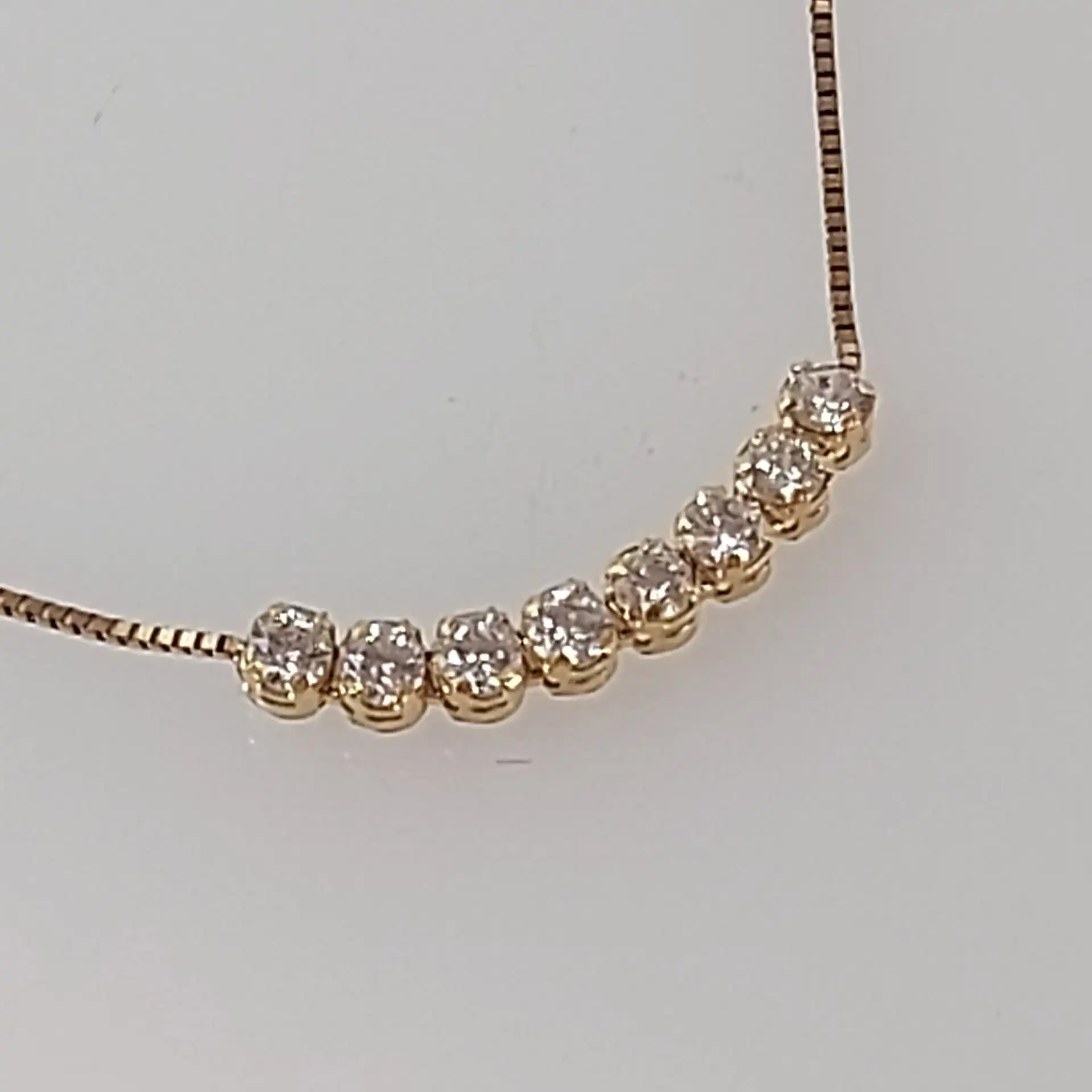 שרשרת זהב 14K משובצץ בזירקוניה