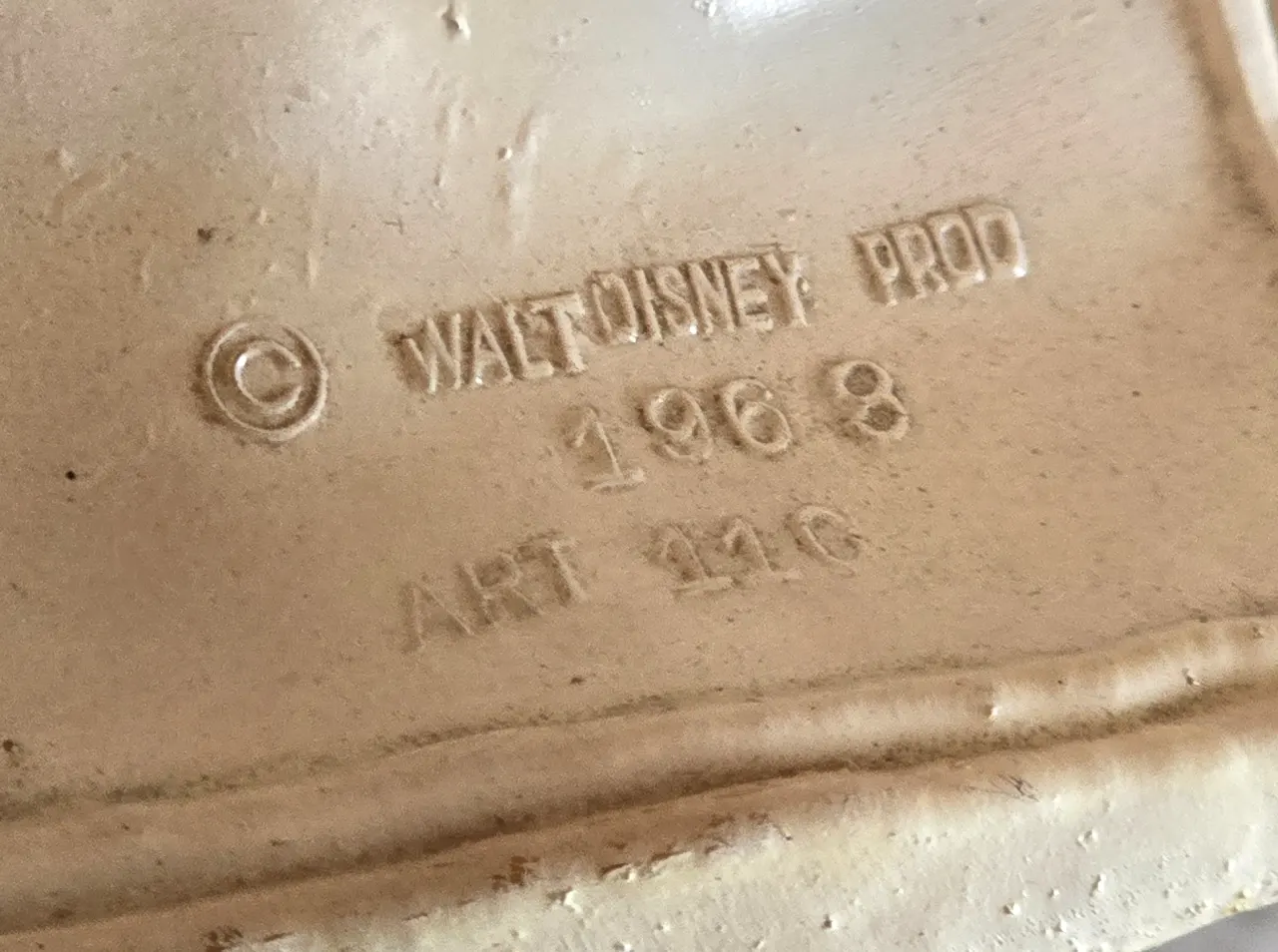 דונלדג גדול 35 ס'מ גובה חתום מאחור וולדיסני ..1968 וינט'ג