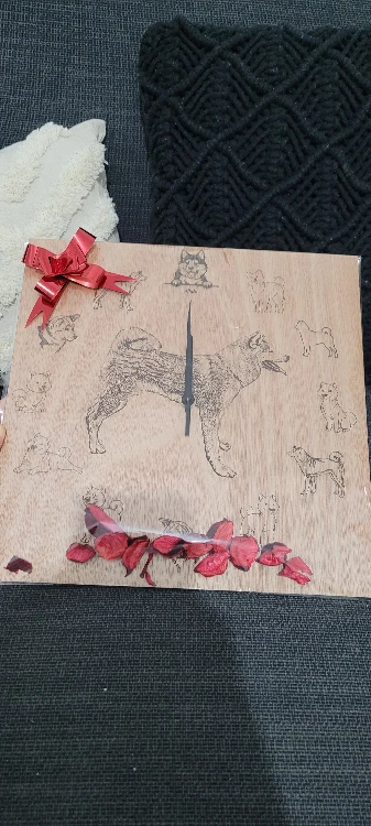 שעון עץ מרובע 40סמ