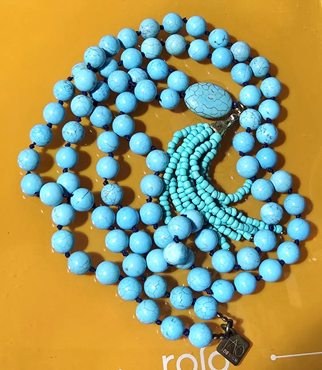 מחרוזת ארוכה 50 ס'מ עשויה מאבני תורכיז