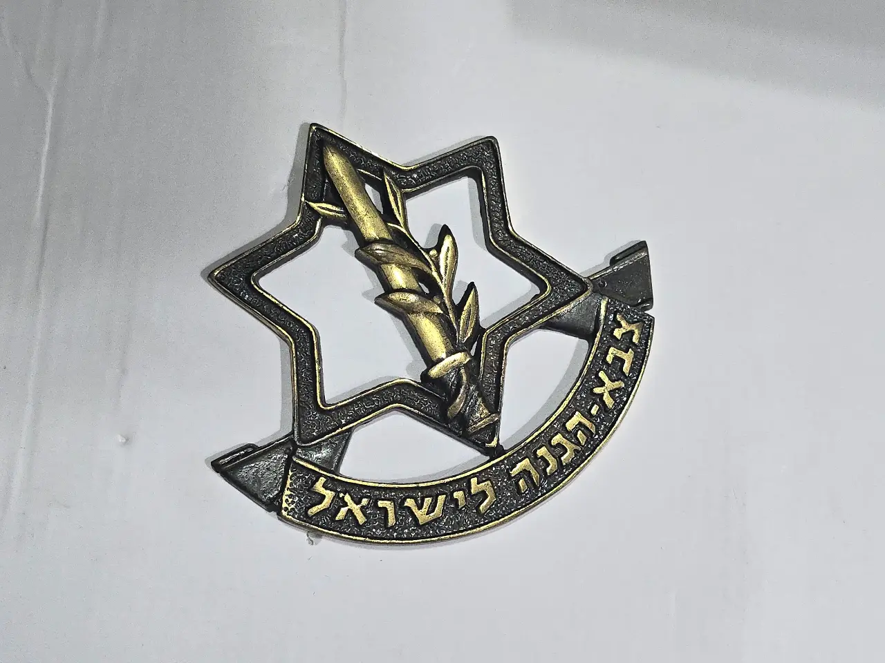 סמל צבא הגנה לישראל גדול! לתלייה ככל הנראה על מגן...  מידות: 12X11 ס"מ
