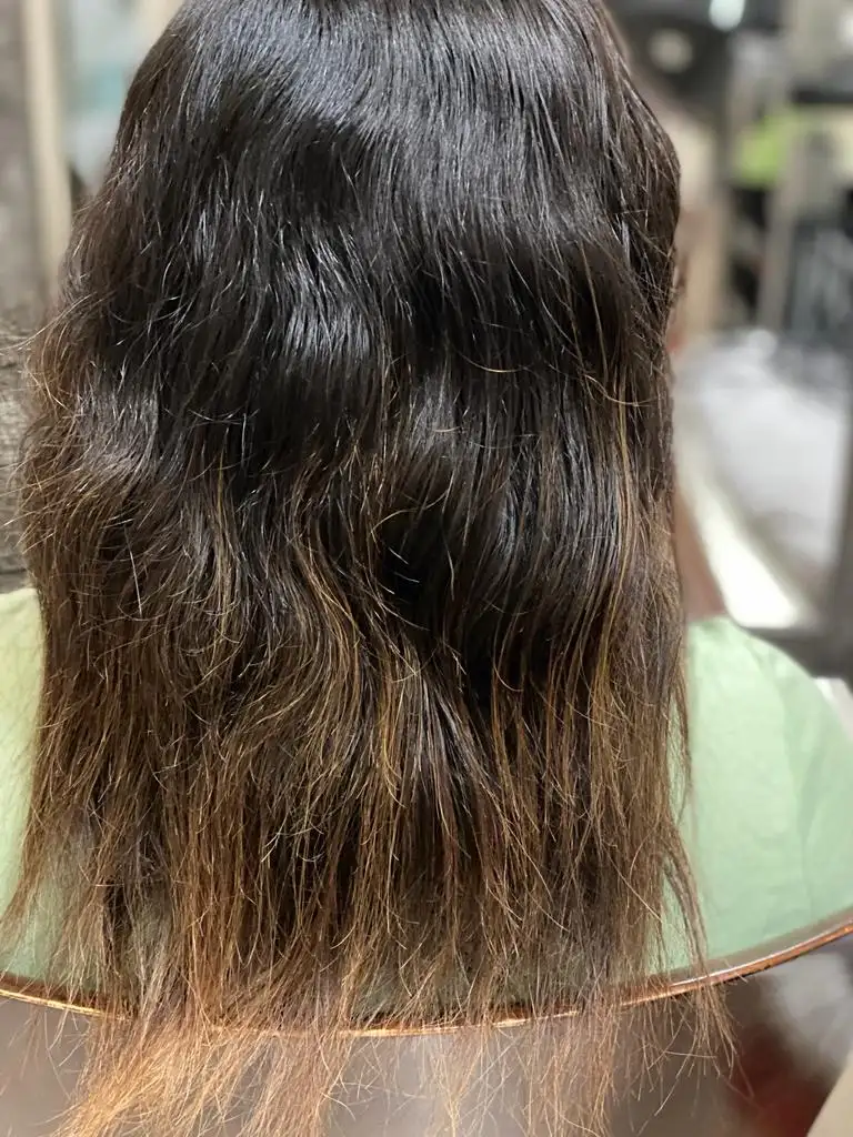 החלקה לשיער צבוע