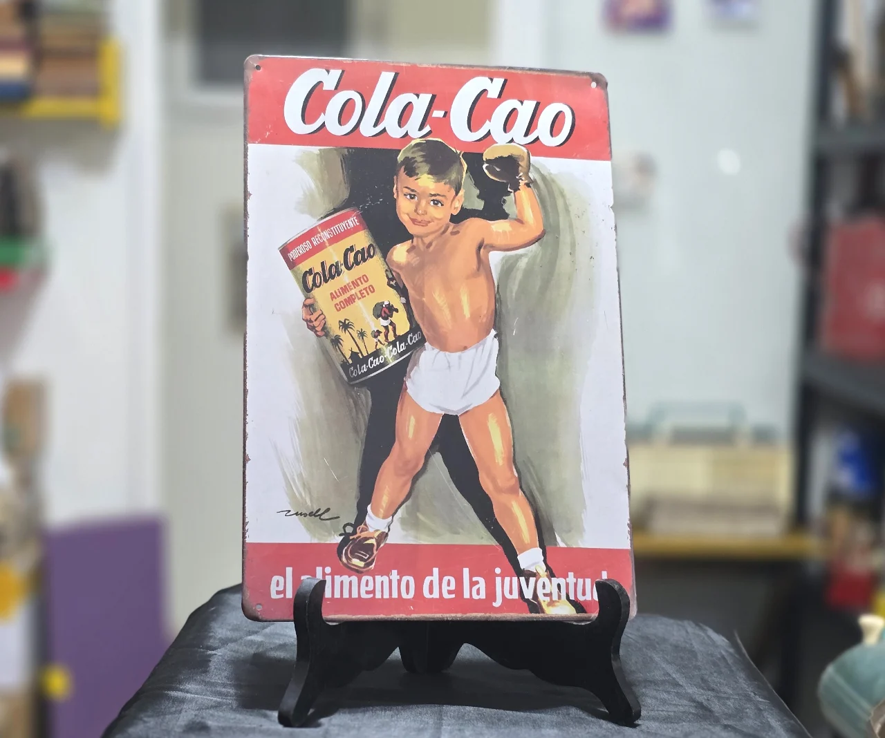 COLA CAO - שלט פרסומת עשוי פח  מידות: 	20 x 30 ס"מ