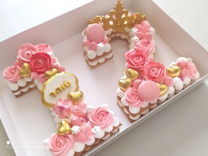 עוגת מספרים בת מצווה🌹