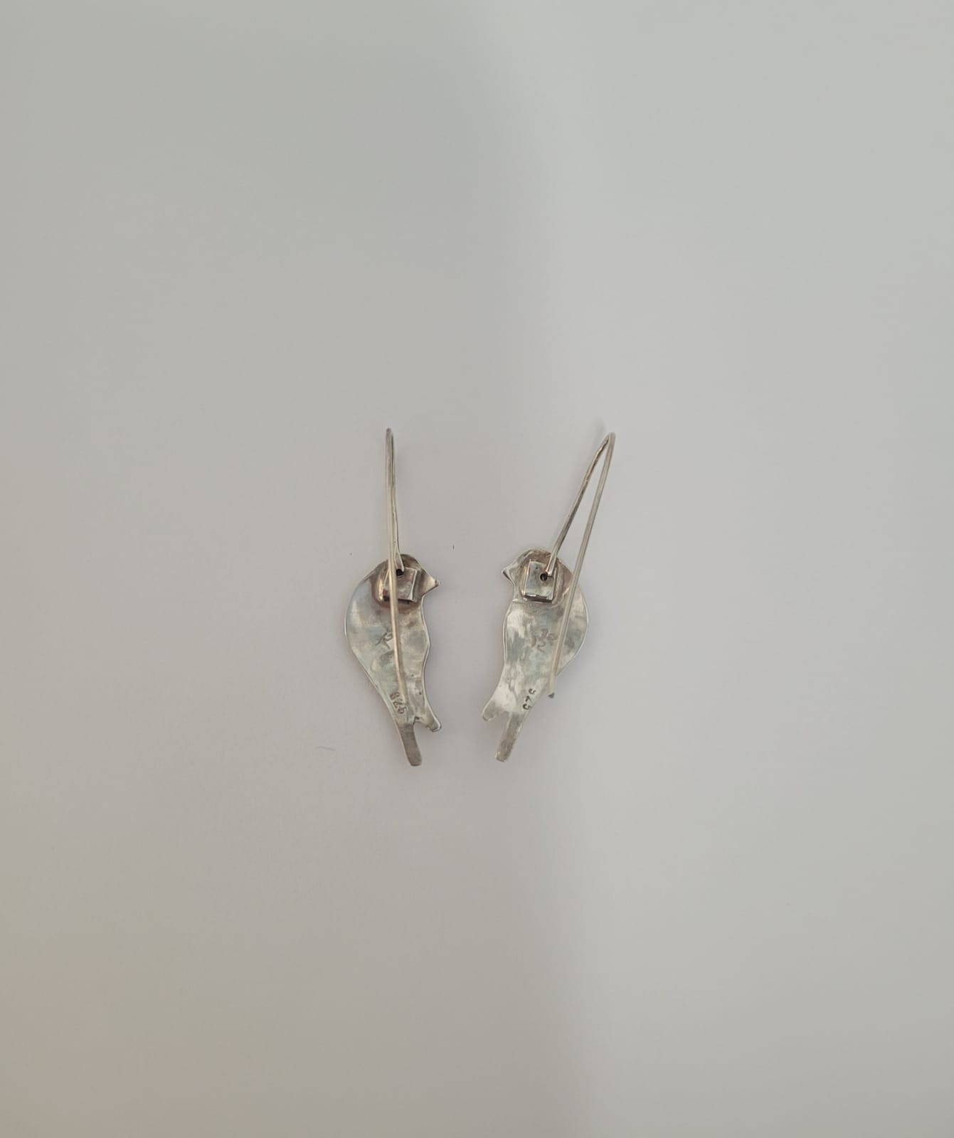 עגילי כסף ציפור