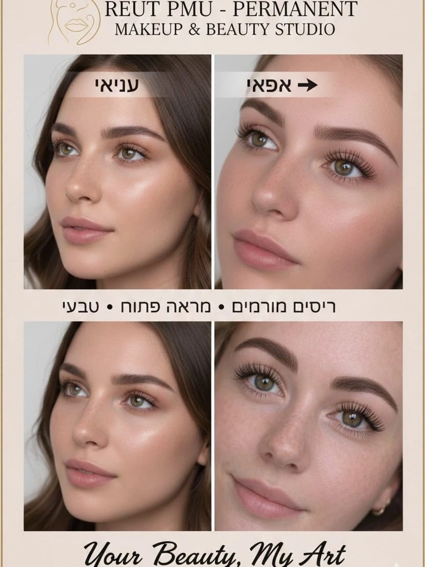 הרמת ריסים כולל צבע