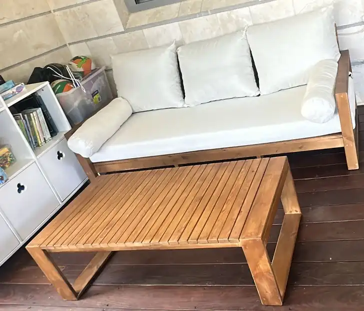 ספת תלת מושבים כולל שולחן תואם-200X75