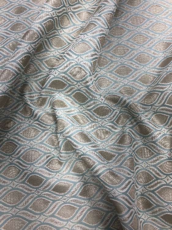 ז׳קארד דגם גלים צבע טורקיז