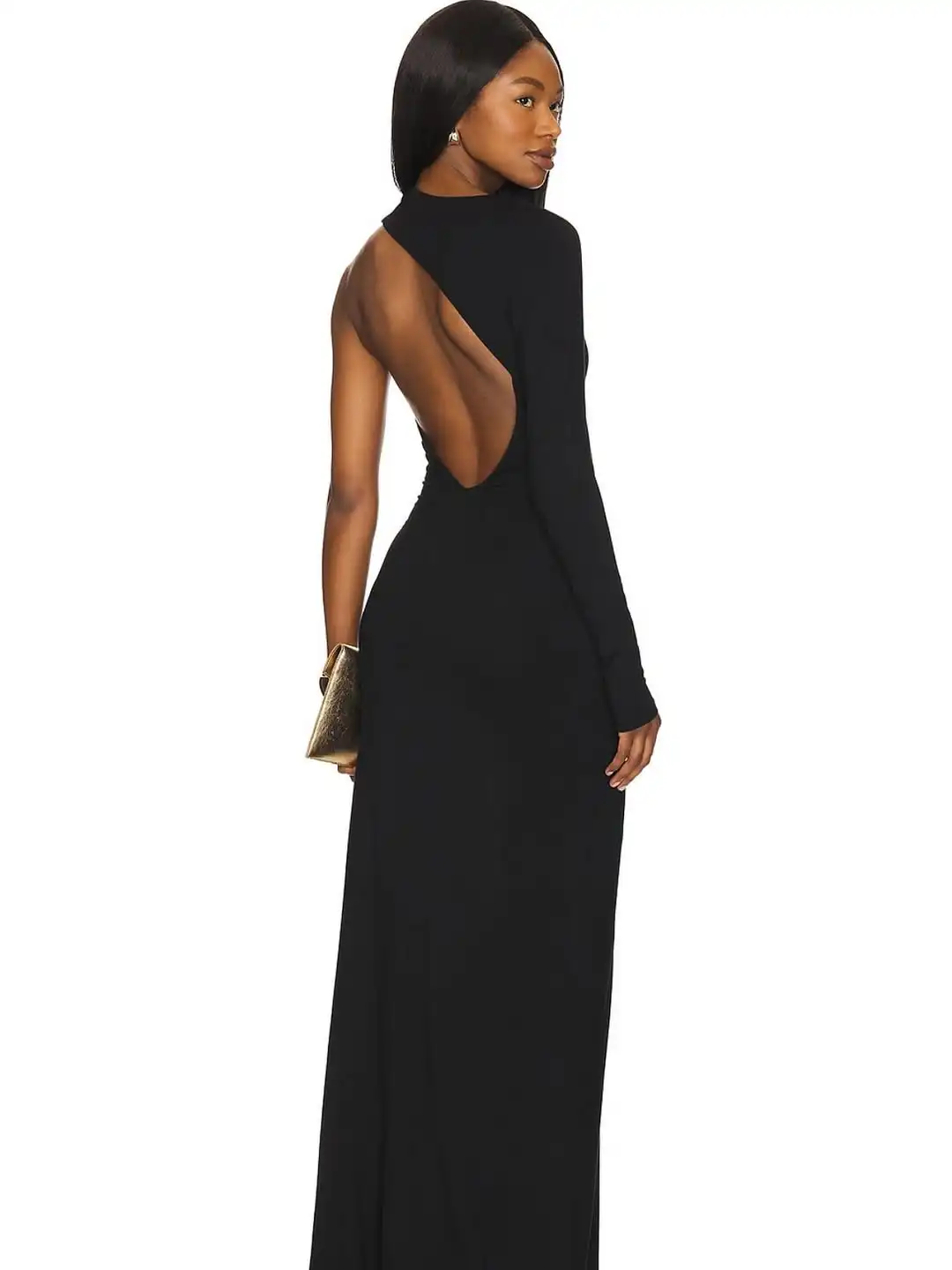 שמלה שחורה עם גב פתוח