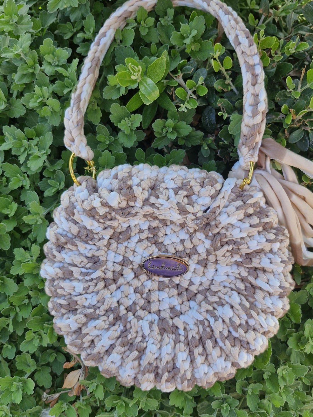 תיק צד צדפה בעבודת יד