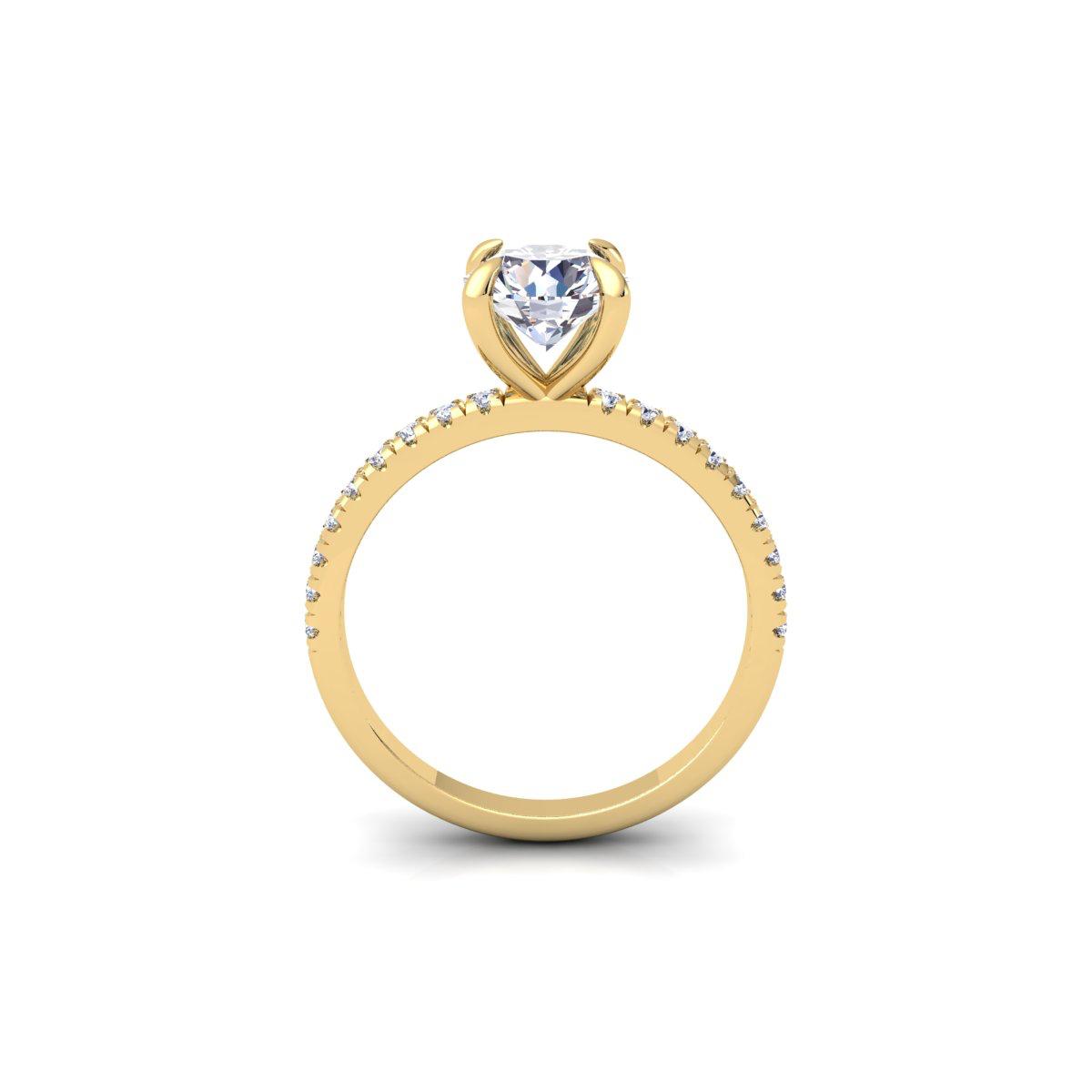 טבעת יהלום ריבוע