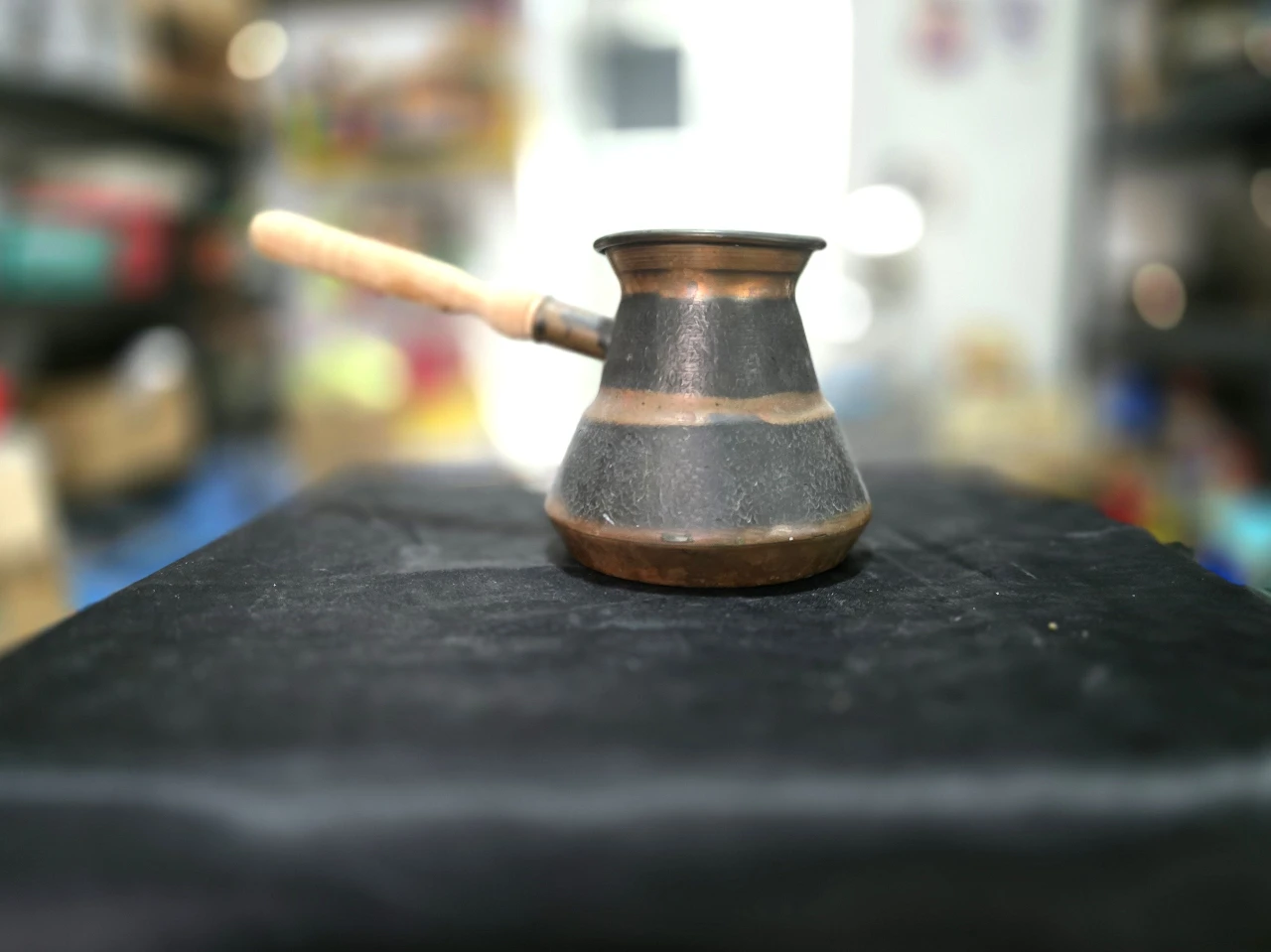 פינג'ן וינטג', נחושת, 10/10 ס"מ, ידית עץ, 13 ס"מ.