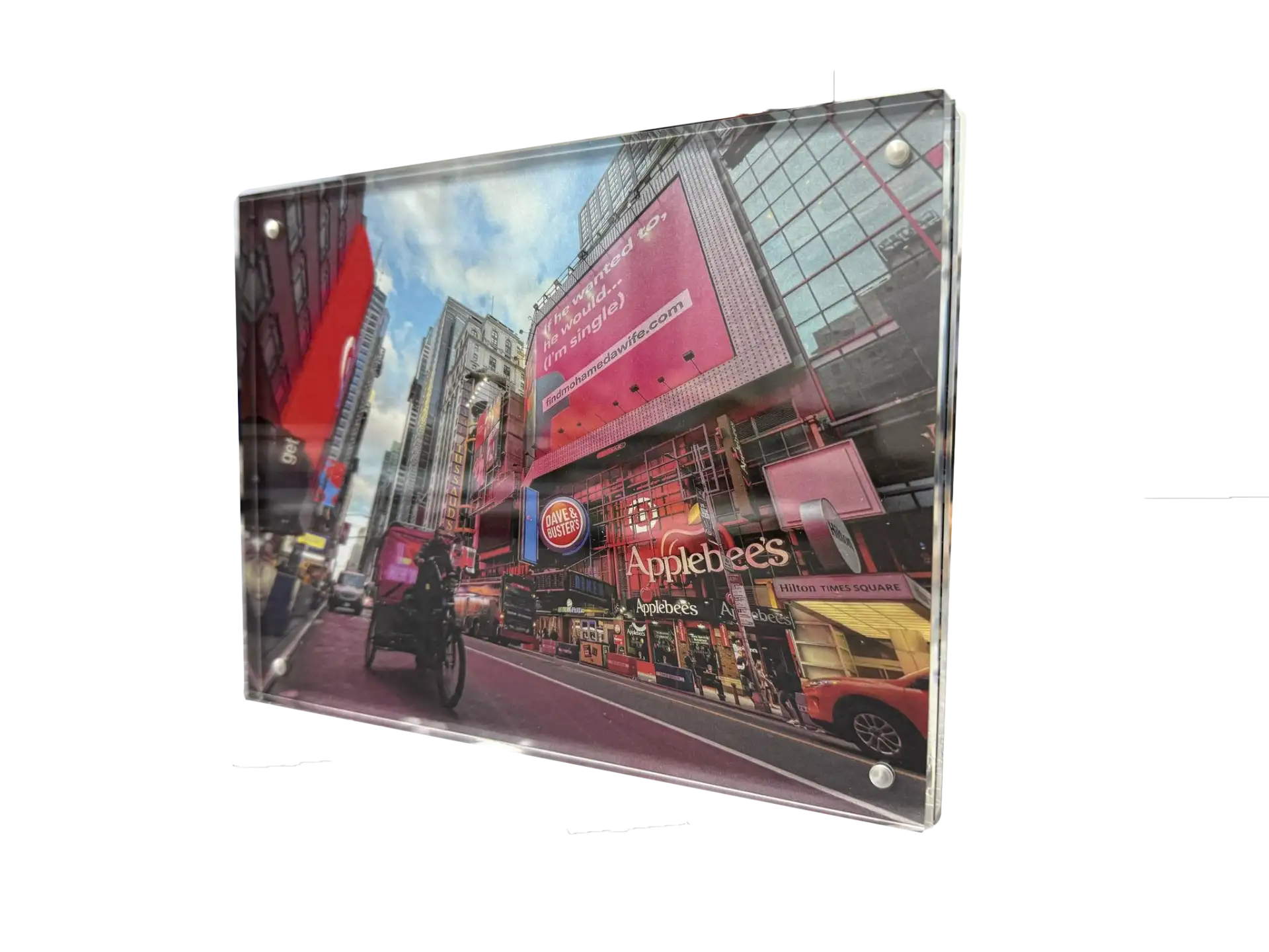 Double sided glass stand 10*15 cm