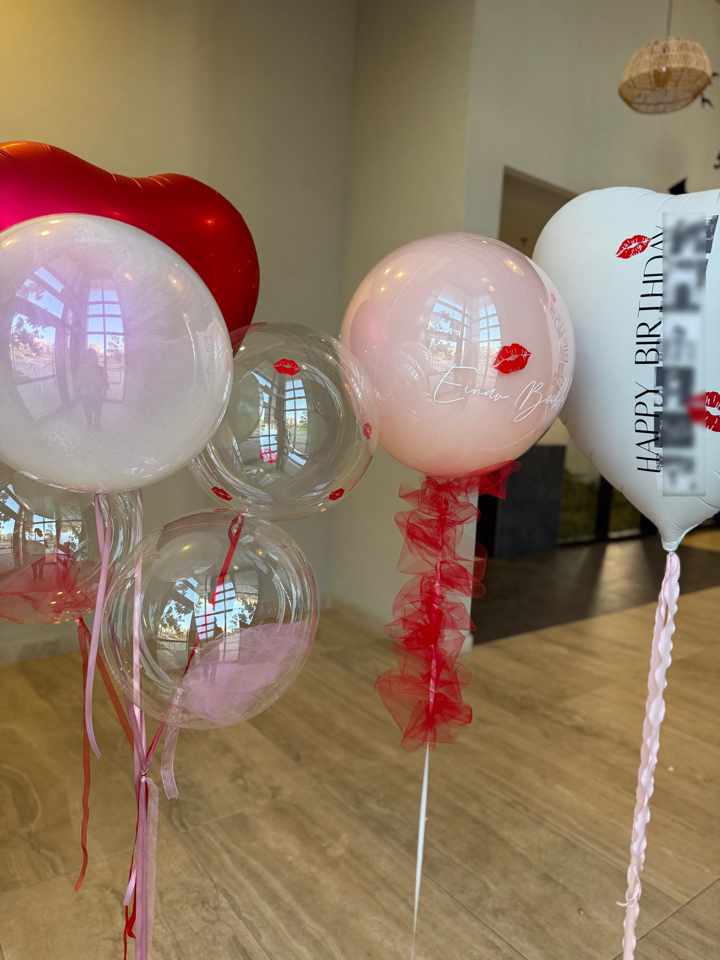 סט בלונים נשיקות ורוד | VALI