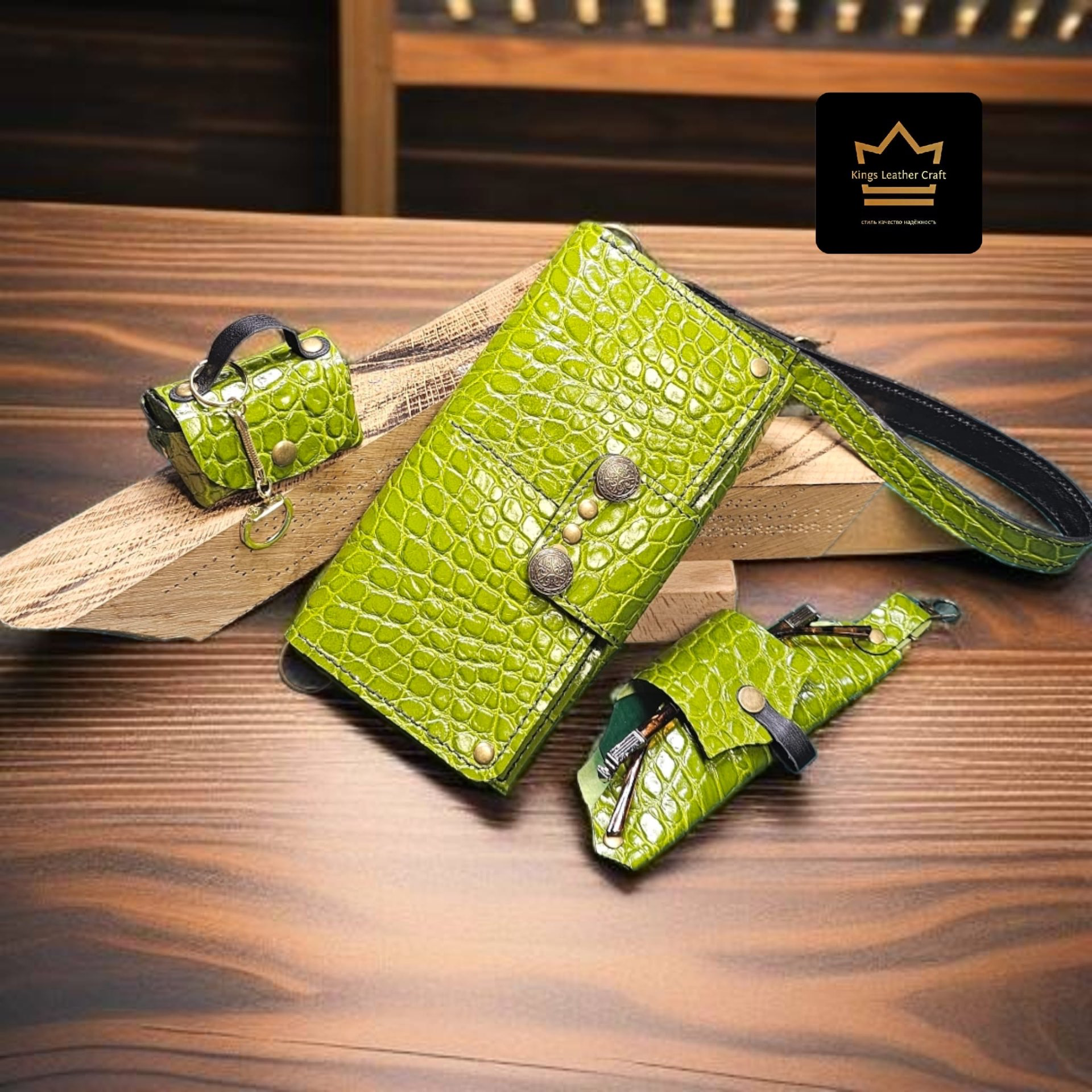 ארנק אישה גדול green wallet