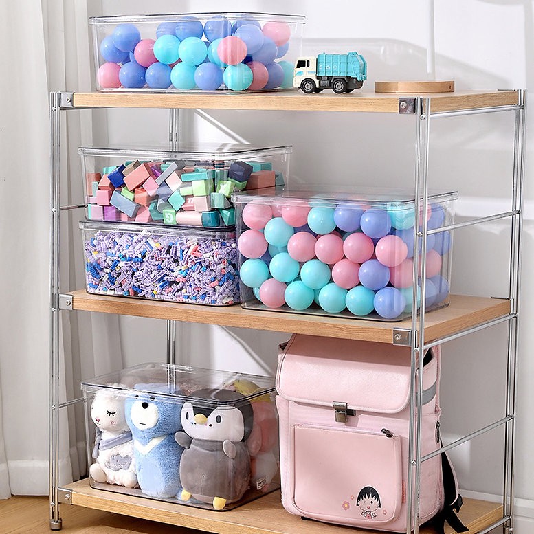 קופסת אחסון אקרילי מג'יק 12 ליטר עם מכסה