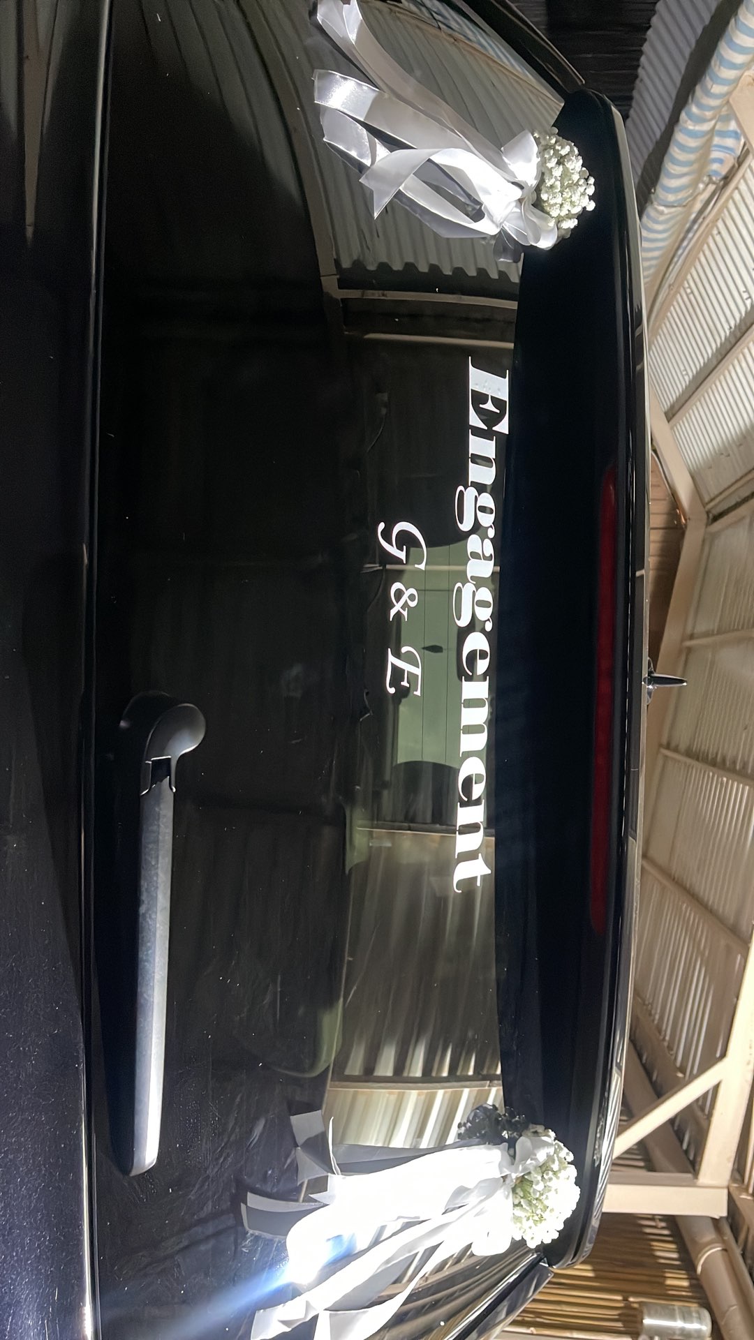 קישוט לרכב חתן וכלה