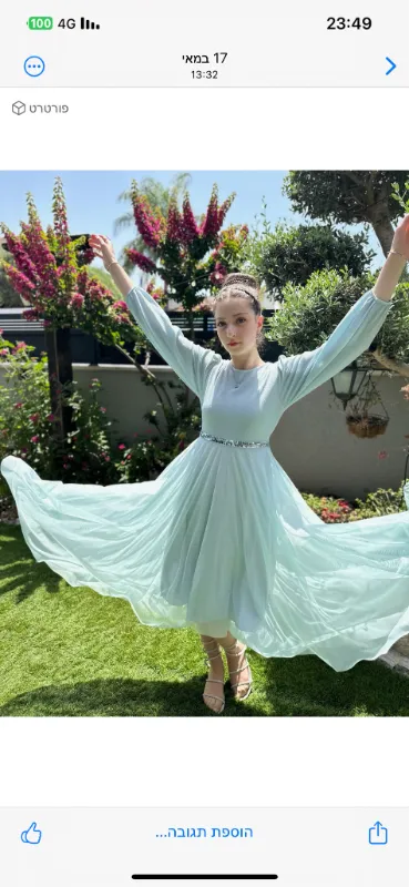 שמלת נערות קלאסית דגם טהר