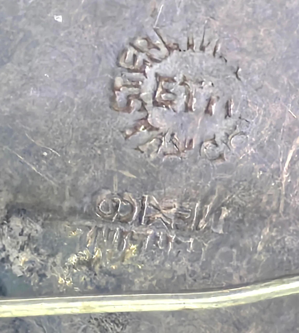 תליון סיכה פרחוני מכסף סטרלינג 925 עם טורקיז טבעי ואם הפנינה - וינטג׳