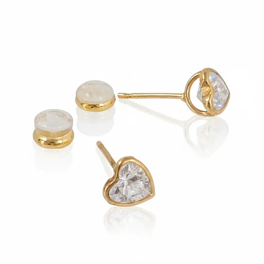 עגילים צמודים לנערה זהב 14K