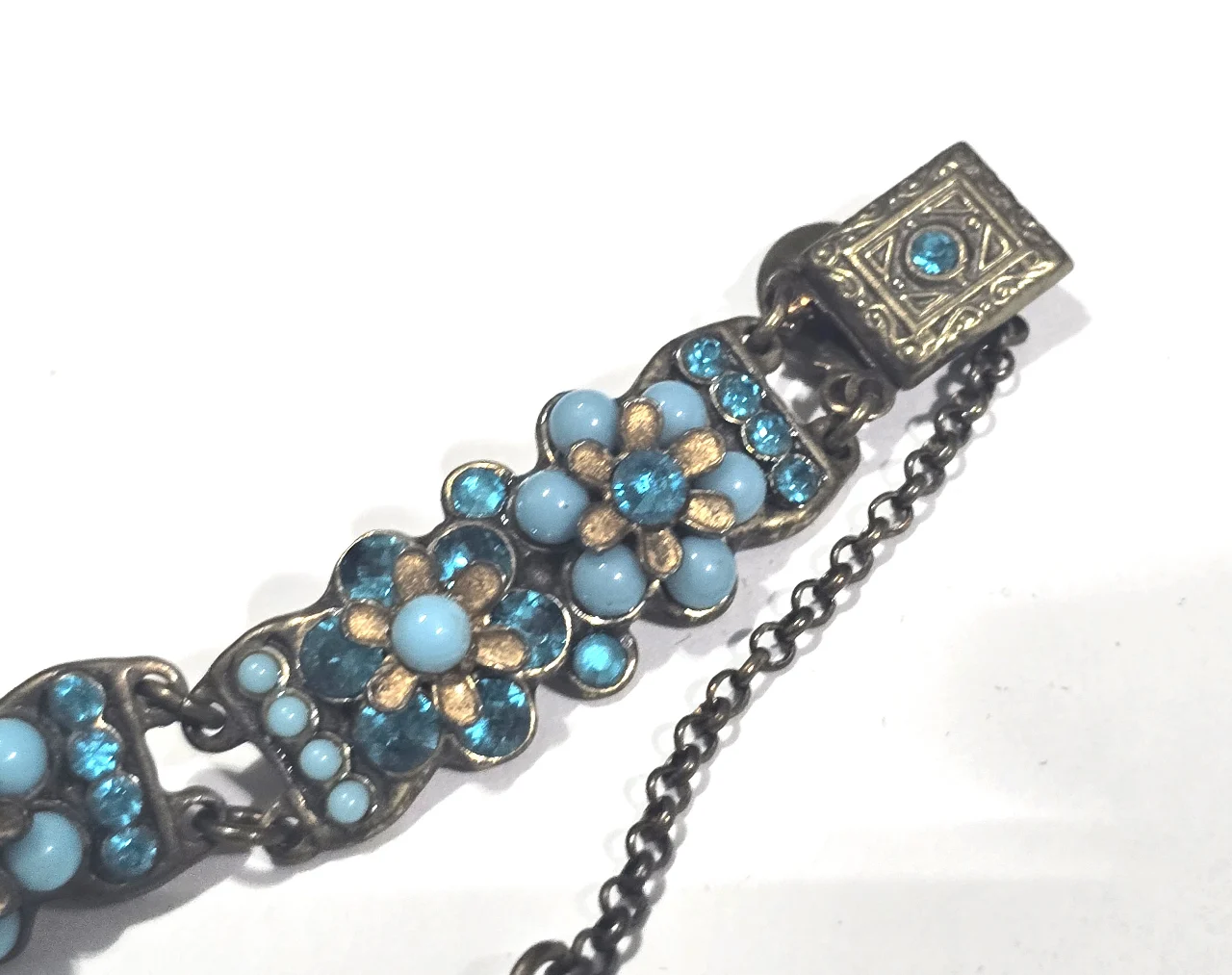 צמיד מהמם מבית מיכל נגרין אבני סברובסקי ותורכיזים