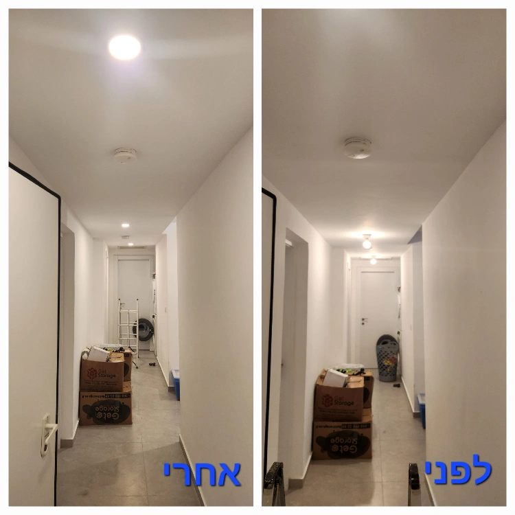 התקנת גופי תאורה שקועים בתקרת גבס 