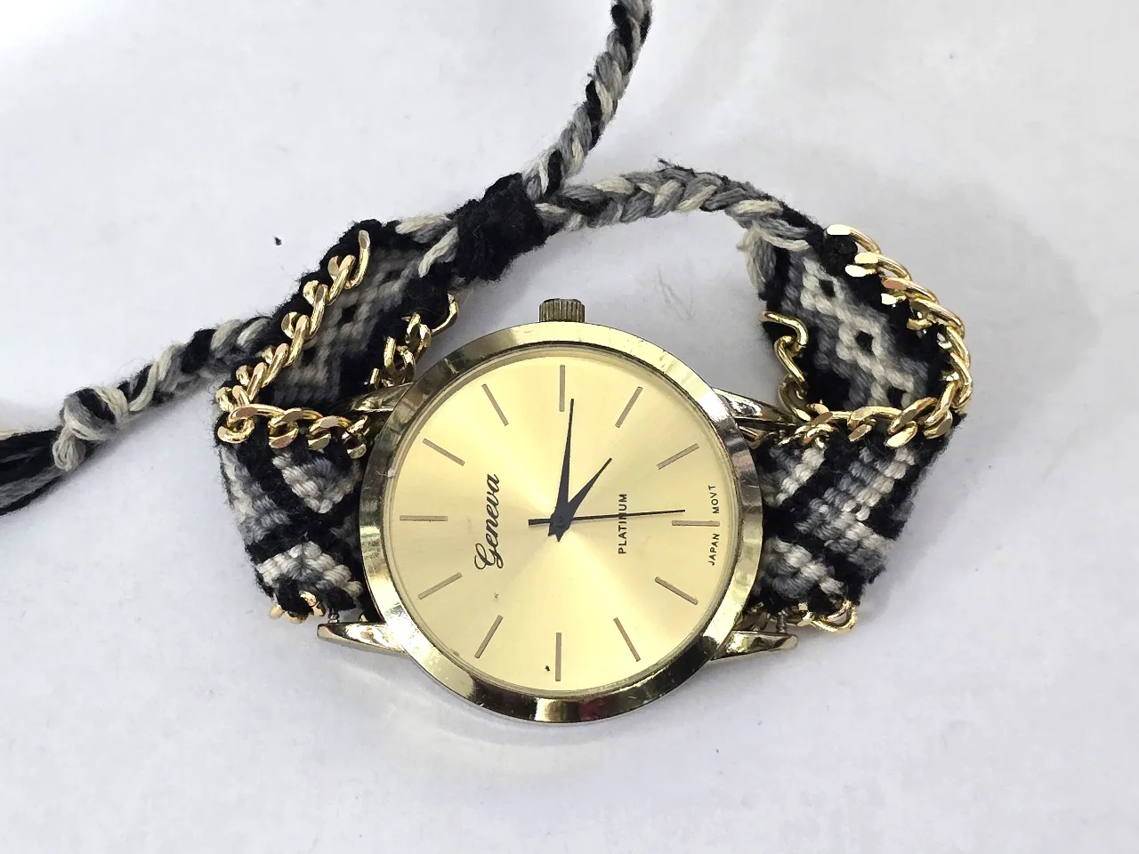 שעון יד לנשים שעון חדש לא עבד חוסר בסוללה רצועה מבד......