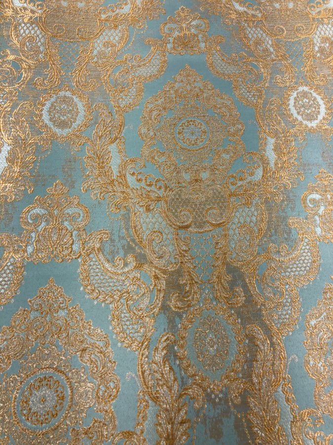 ז׳קארד דגם מלכות צבע טורקיז זהב גס