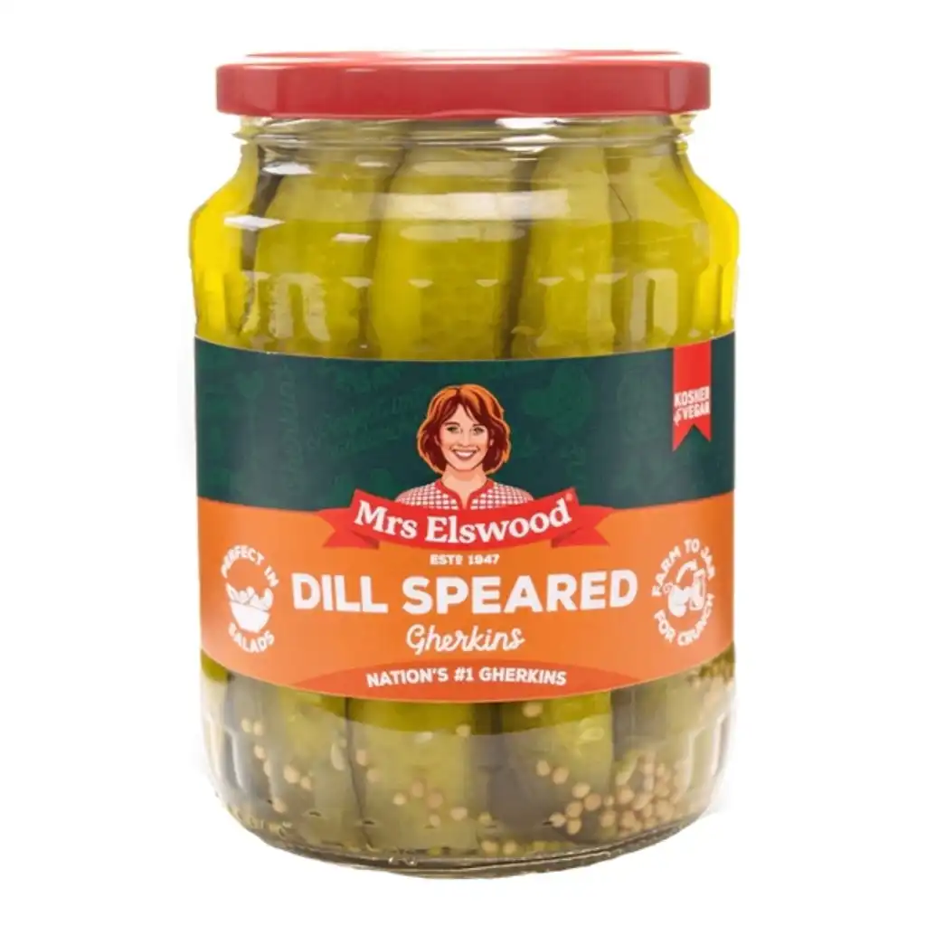 MRS ELSWOOD מלפפונים חמוצים כידונים עם שמיר