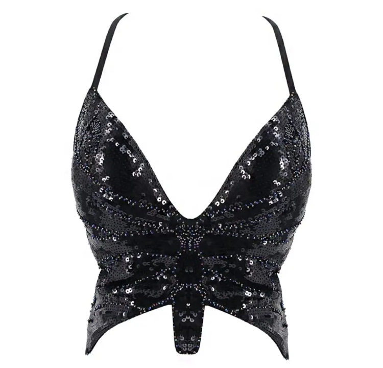 טופ פרפר שחור