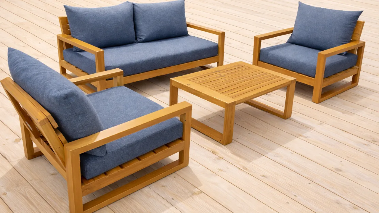 סט ספה דו מושבית כולל כורסאות יחיד ושולחן תואם