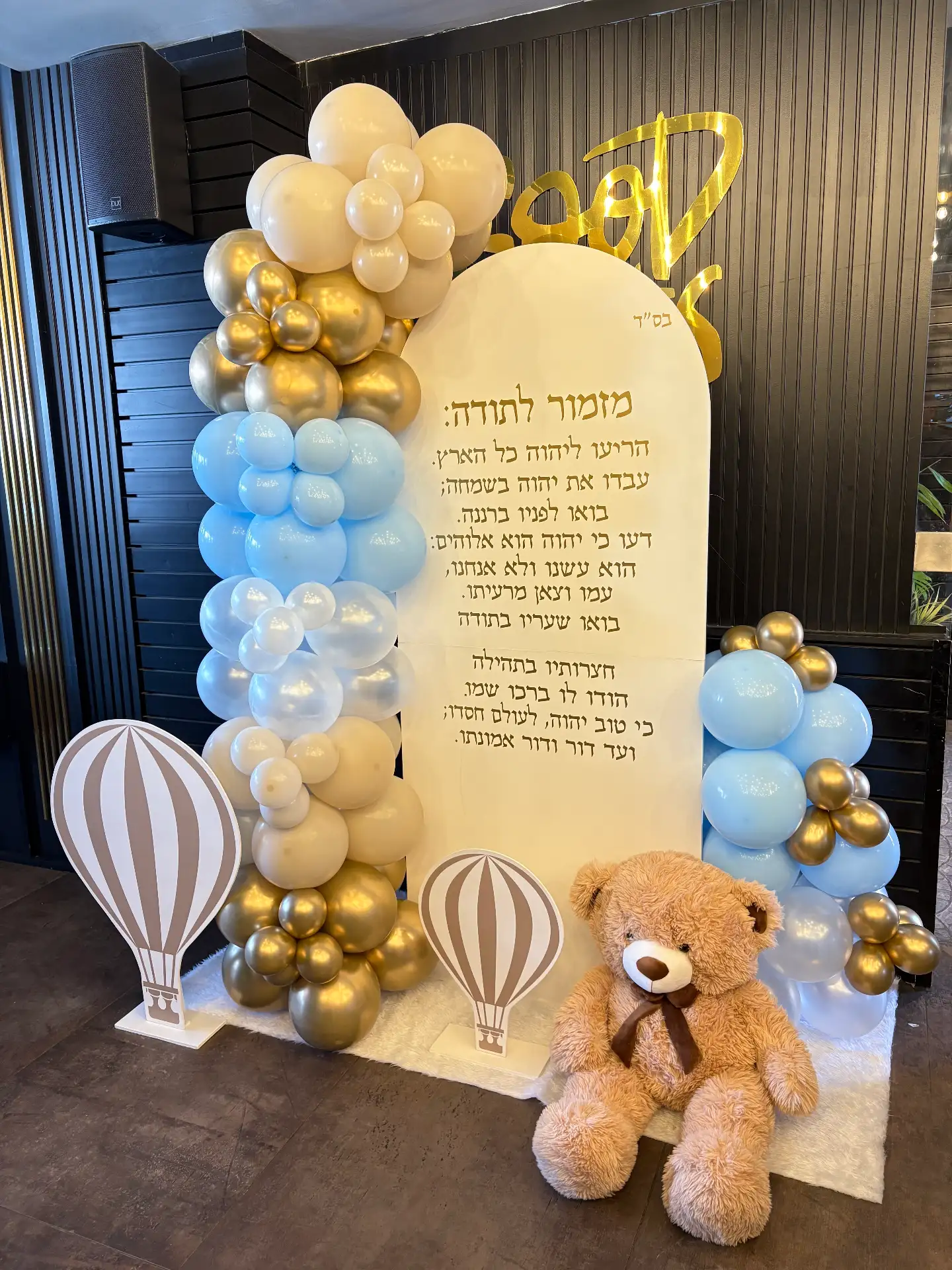 קיר צילום מזמור לתודה