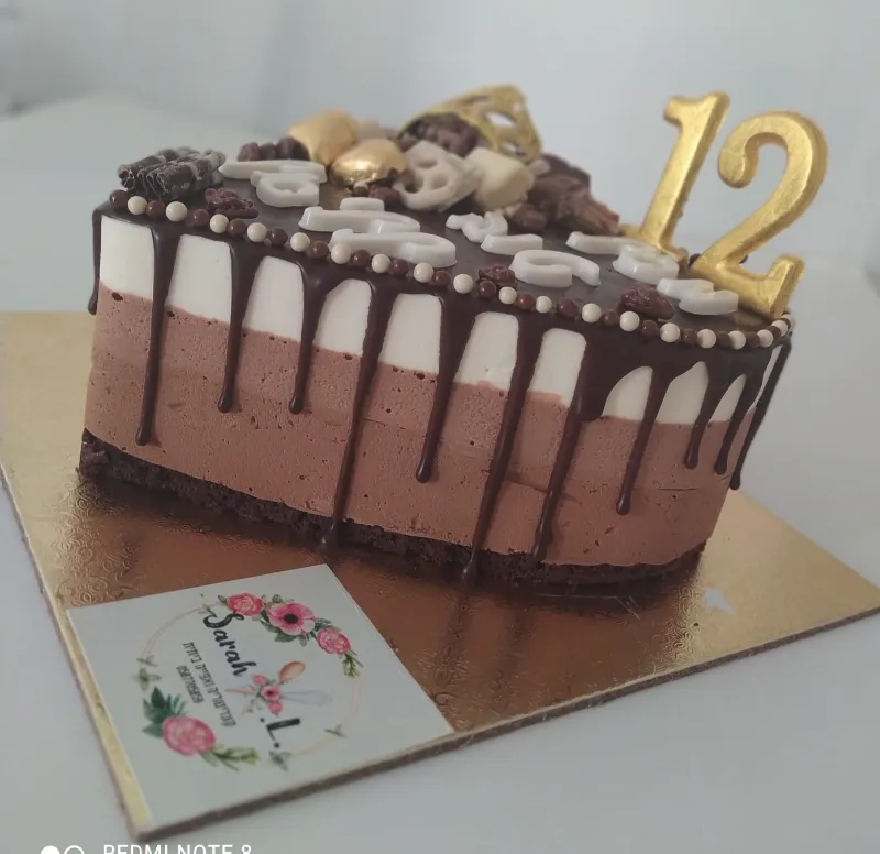 עוגת מוס טריקולד חלבית מעוצבת!!😍