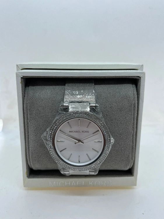 שעון כסוף מייקל קורס משובץ