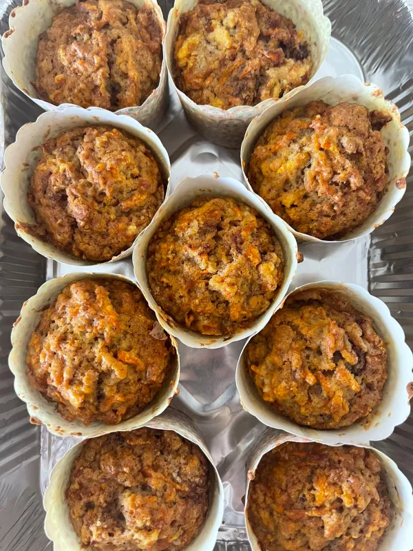 9 carrot muffins