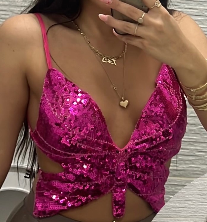 טופ פרפר ורוד