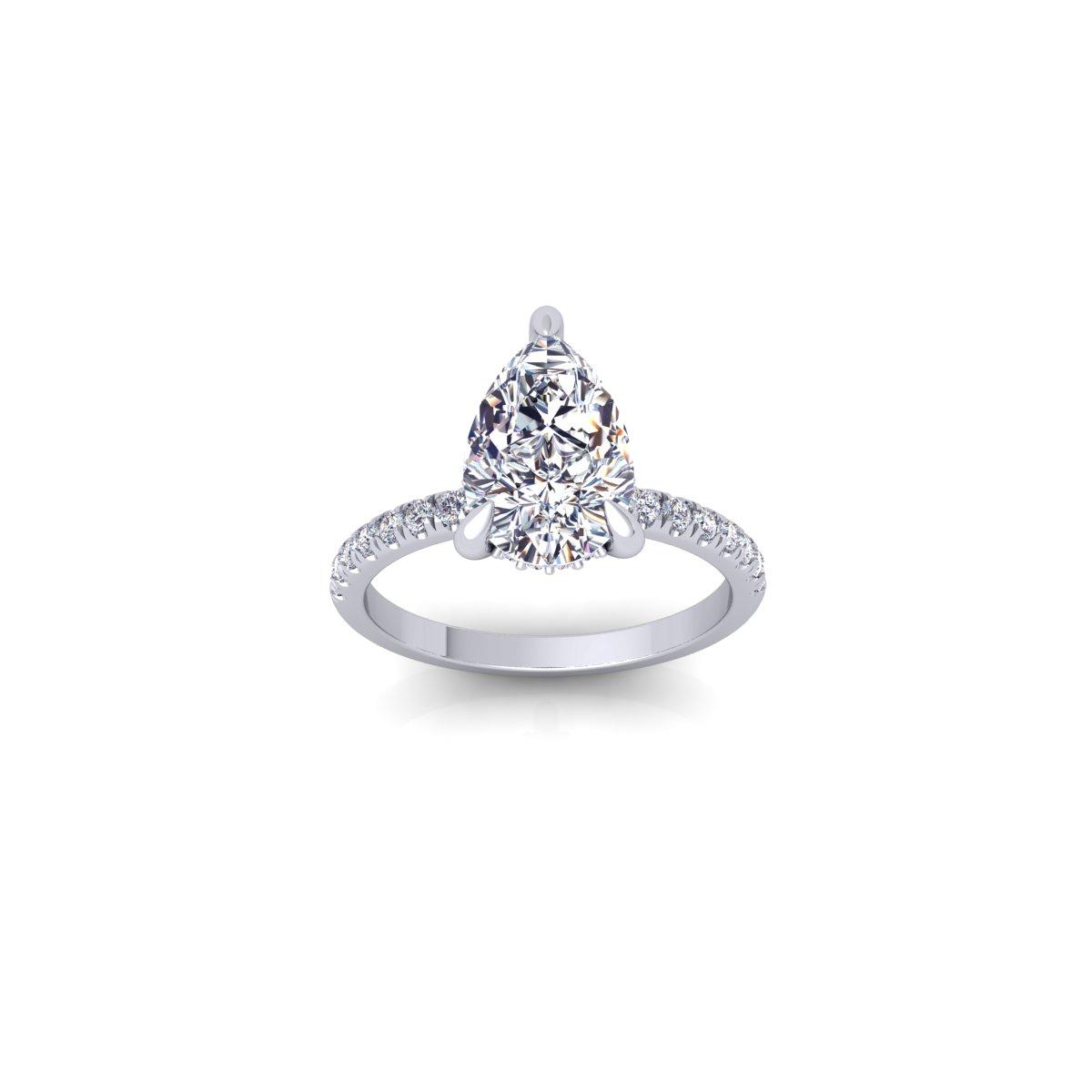 טבעת כסף טיפה