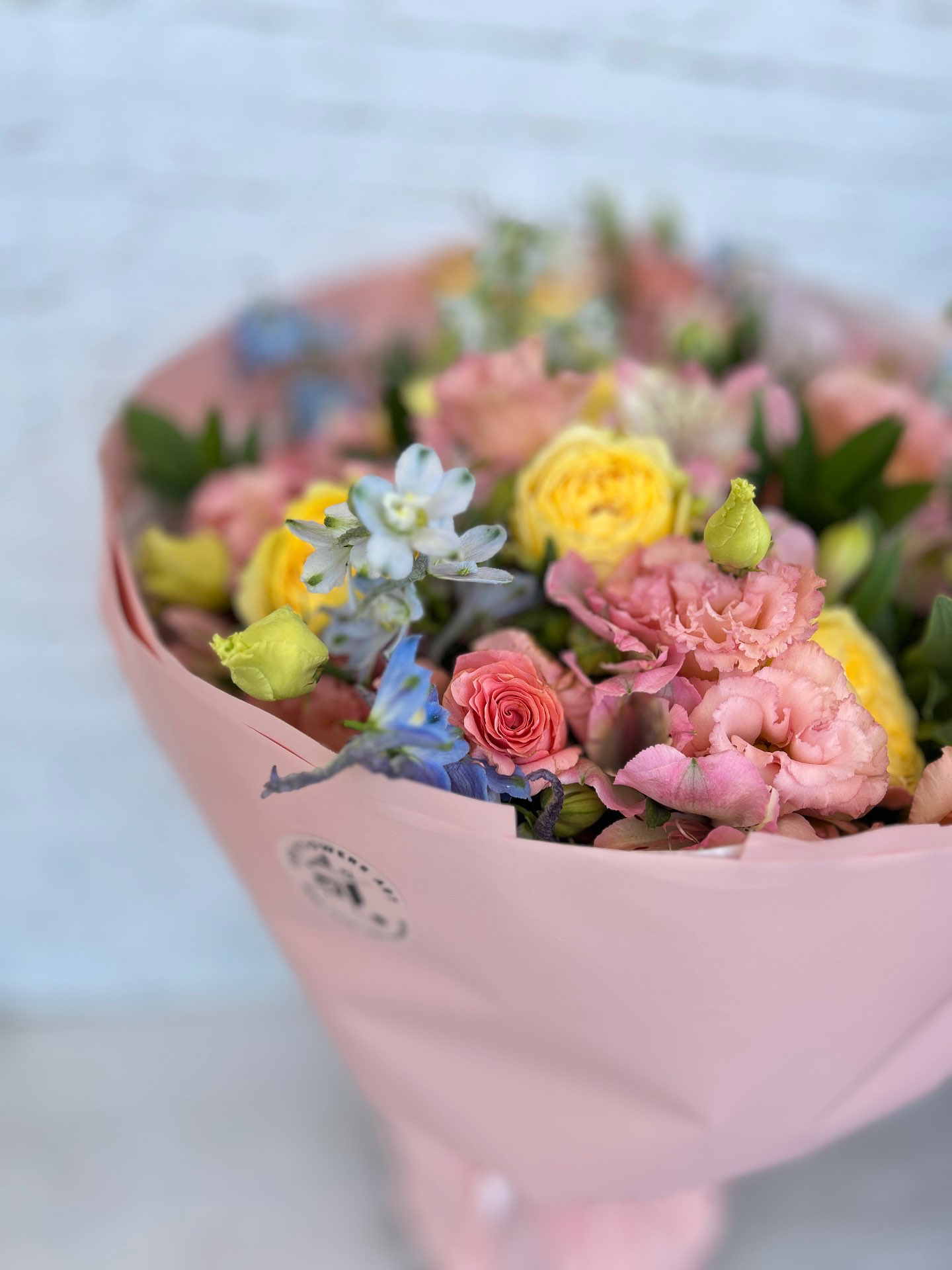 זר ורוד צהוב 330₪