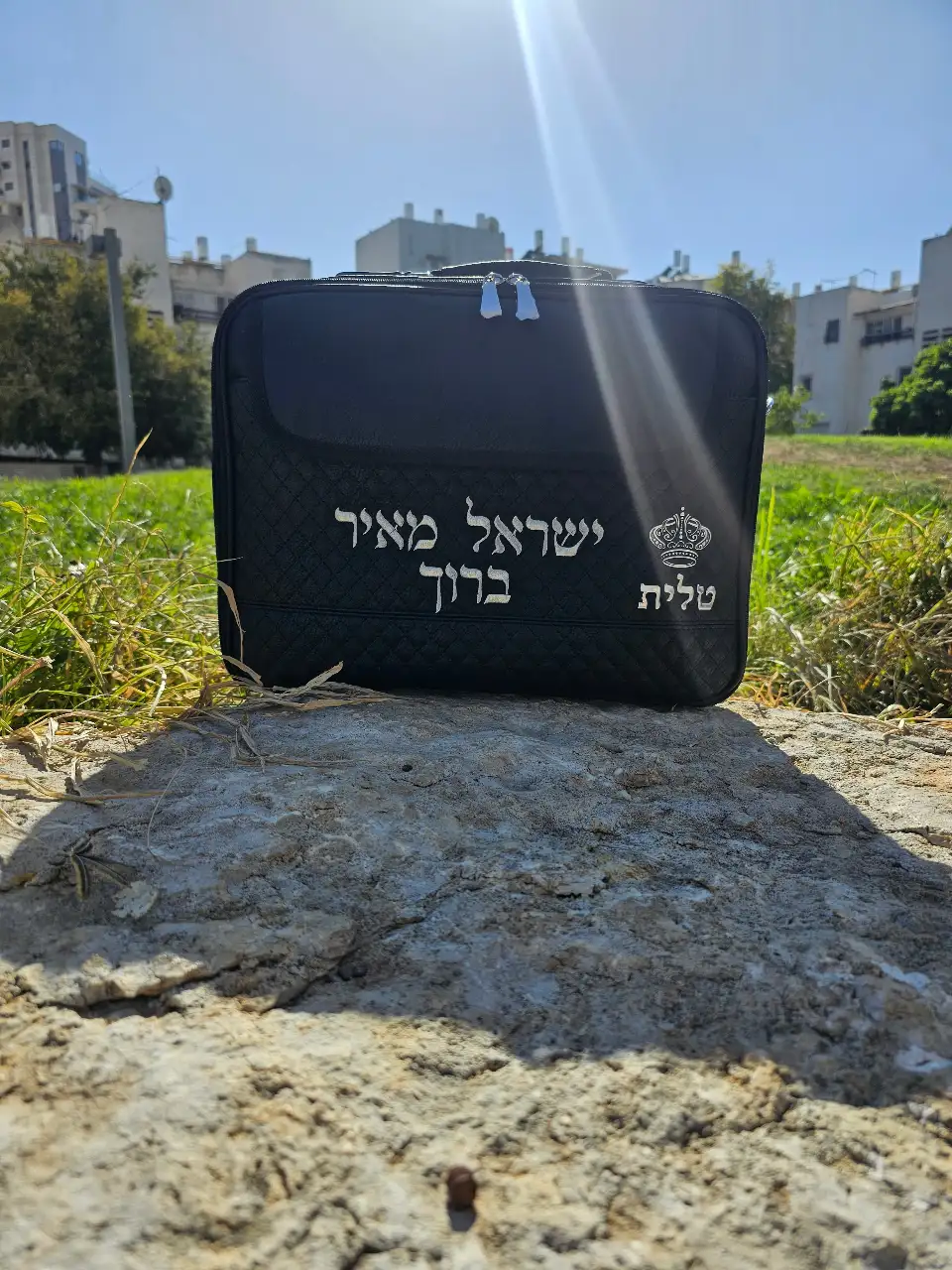 תיקי טלית ותפילין עם רקמת שם