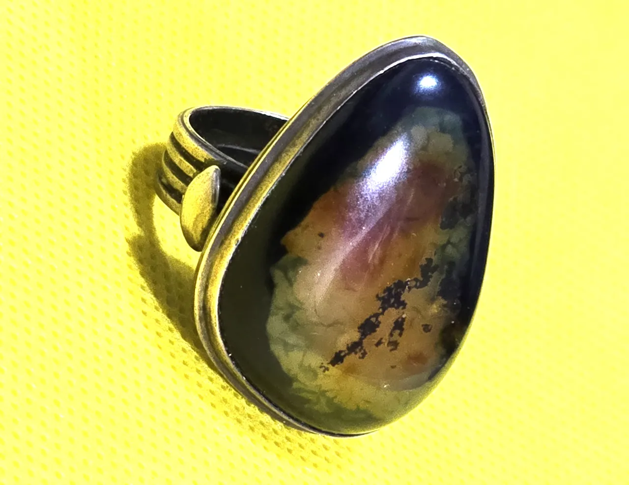 טבעת כסף מרהיבה גדולה איכותית ובעלת נוכחות סטרלינג 925 חתום