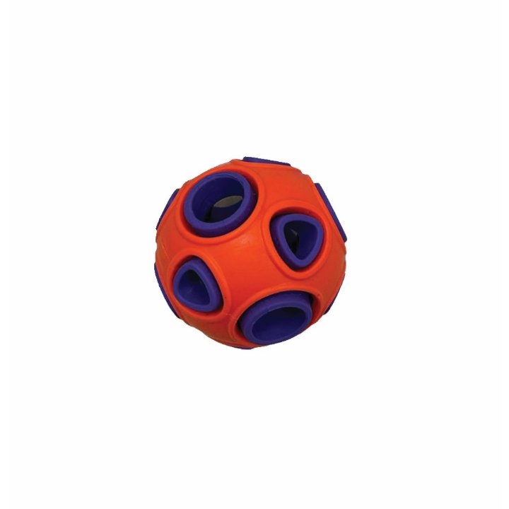 כדור לכלב קטן מגומי TPR עם תאורת לד פנימית