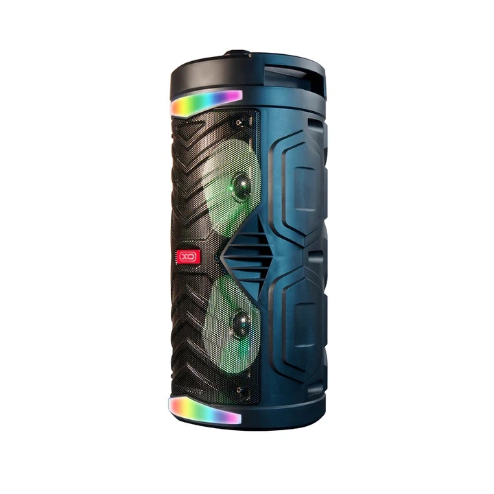 רמקול נייד גדול עם מיקרופון ותאורת לד