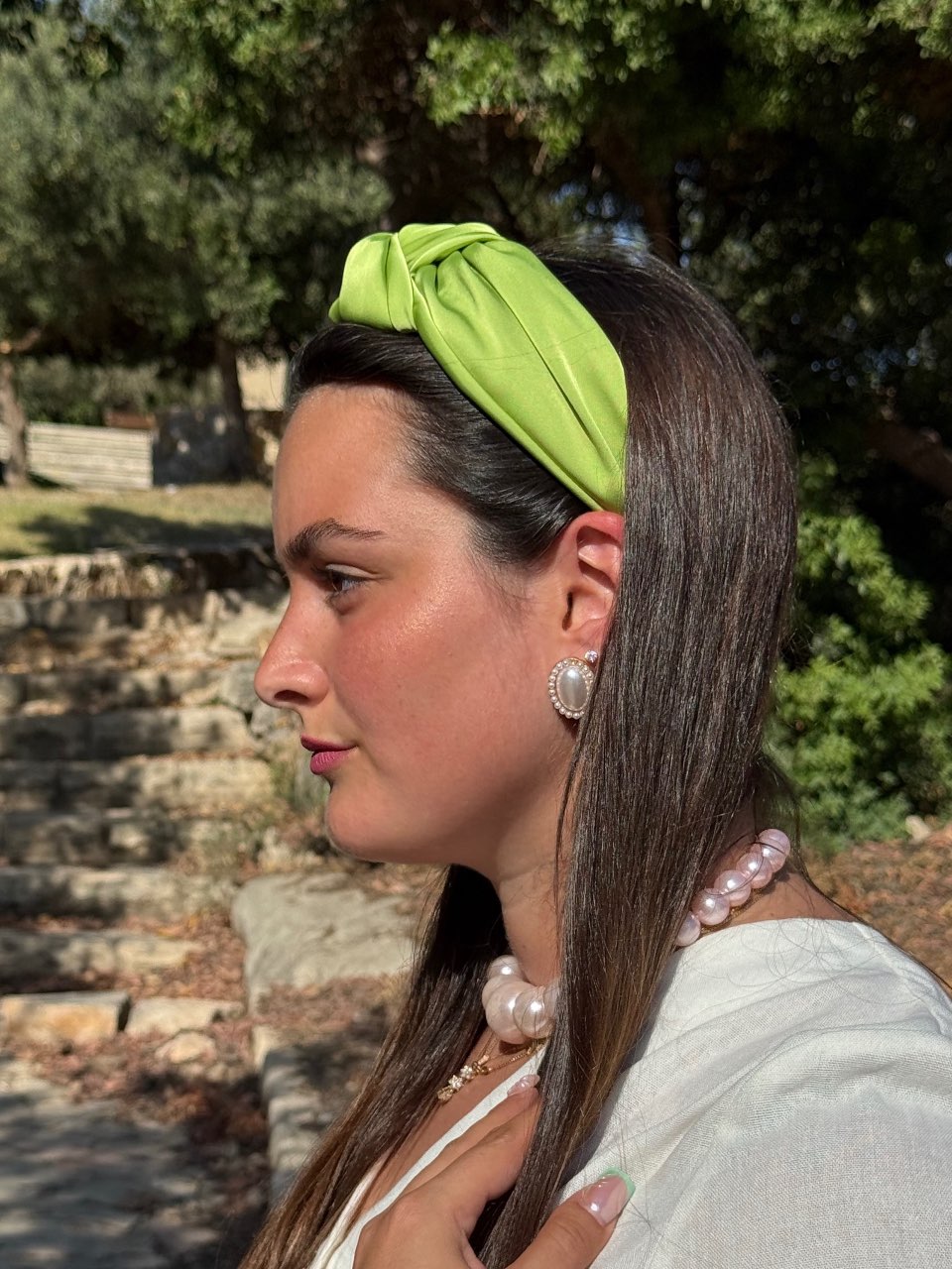קשת קשירה סאטן-ירוק