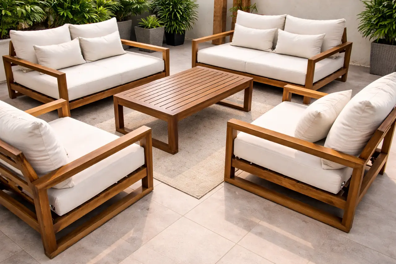 סט פרימיום הכולל ספת רביצה ושלושה כורסאות יחיד כולל שולחן תואם