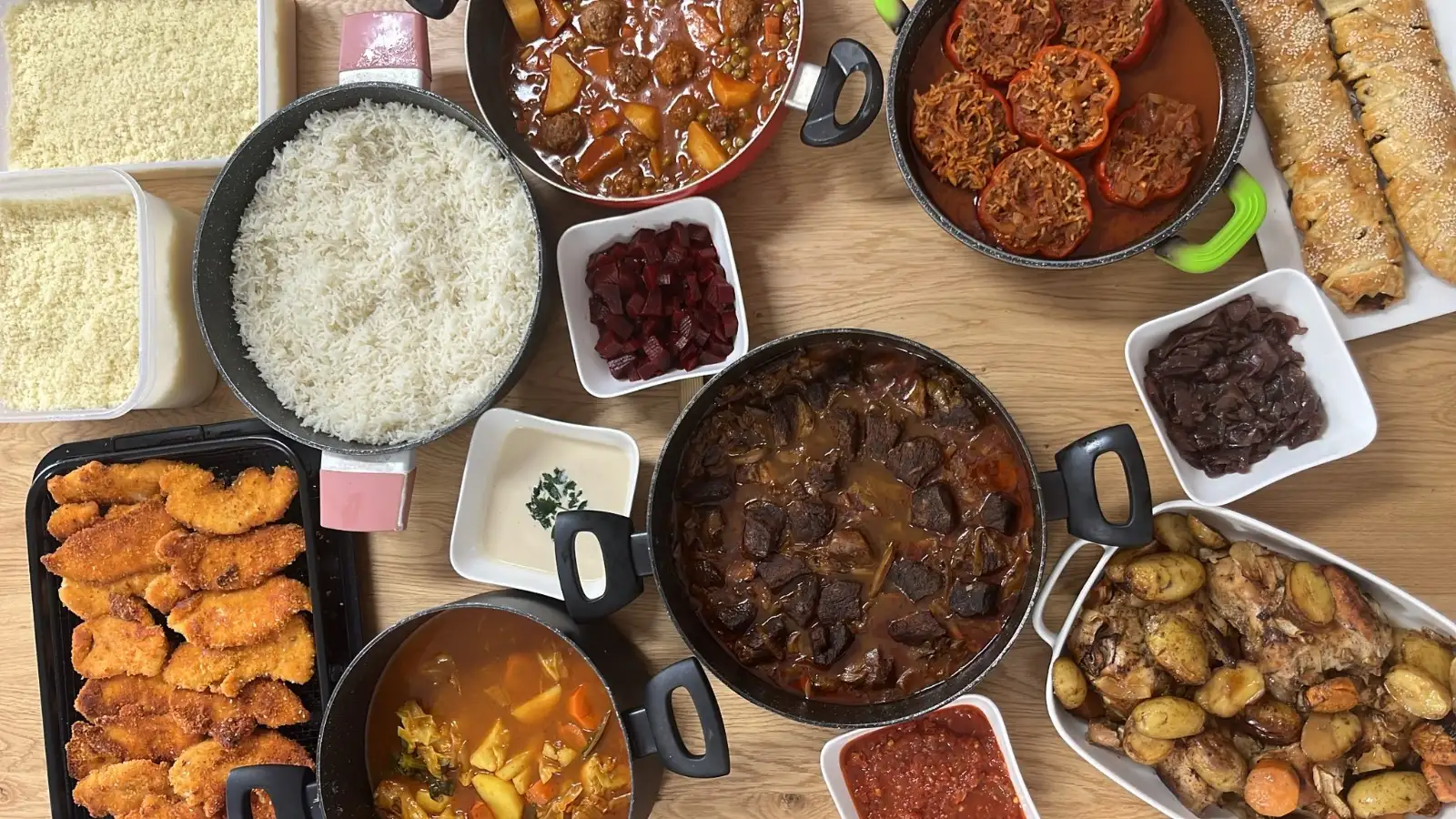 קוסקוס, אורז, תפוח אדמה ושלל תוספות