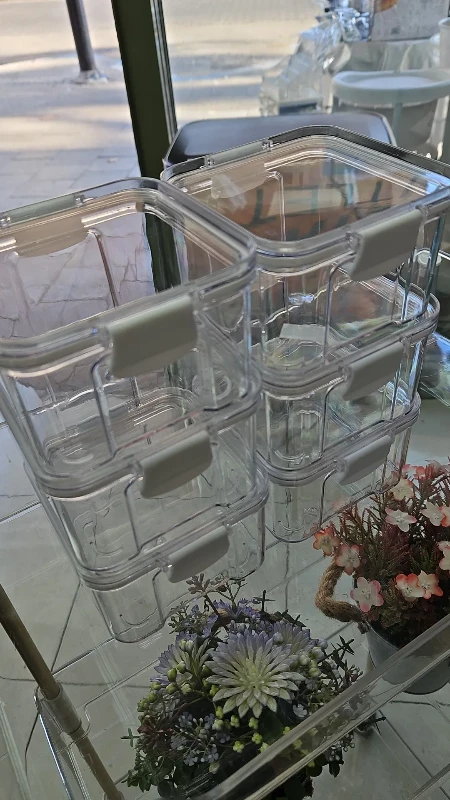 מארז 6 קופסאות אקריל לתבלינים