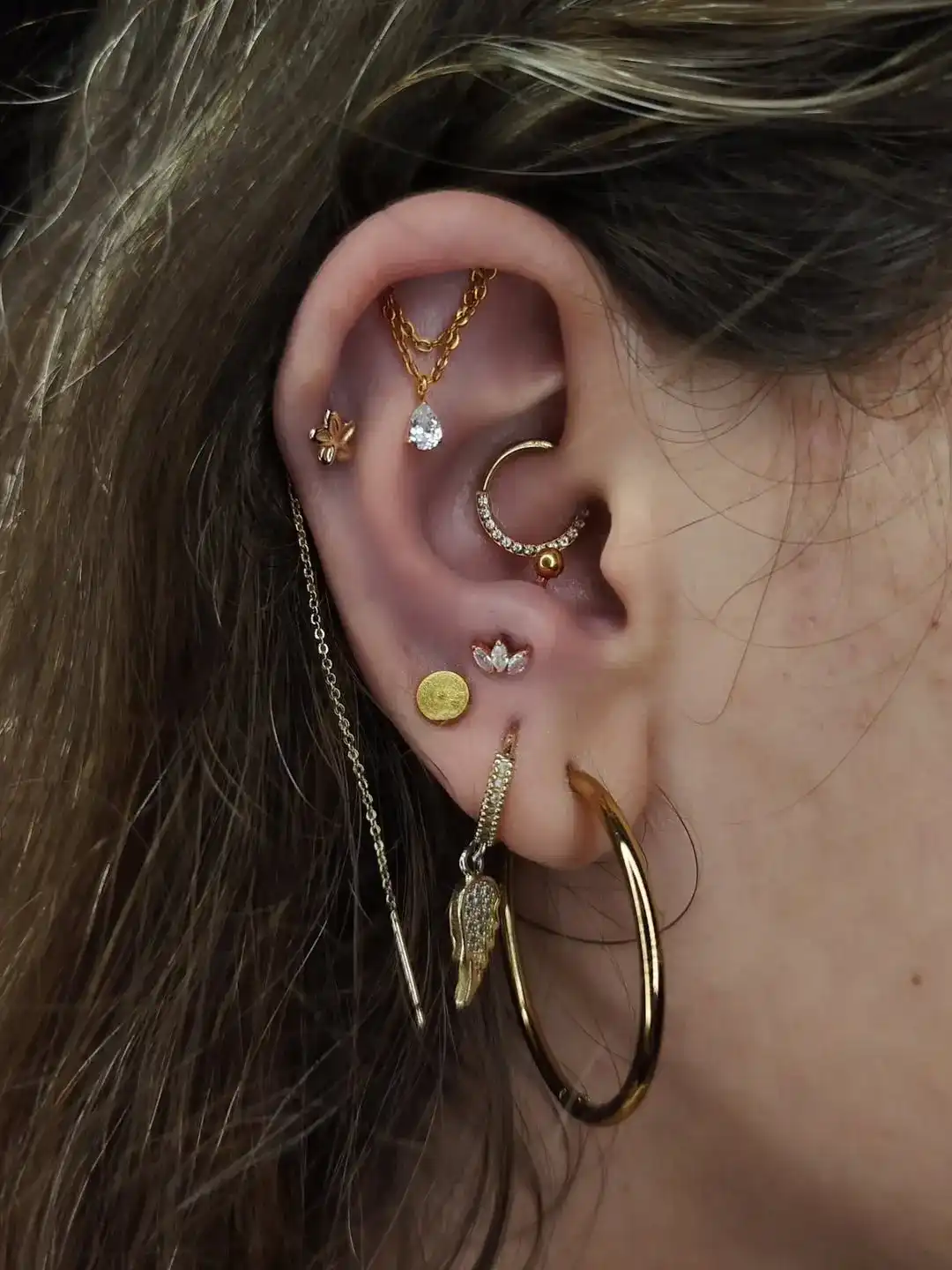 תכשיטי זהב 14 קראט משובצים